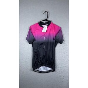 Weimostar Cycling Jersey Womens Medium Pink Black Full Zip Short Sleeve Bike